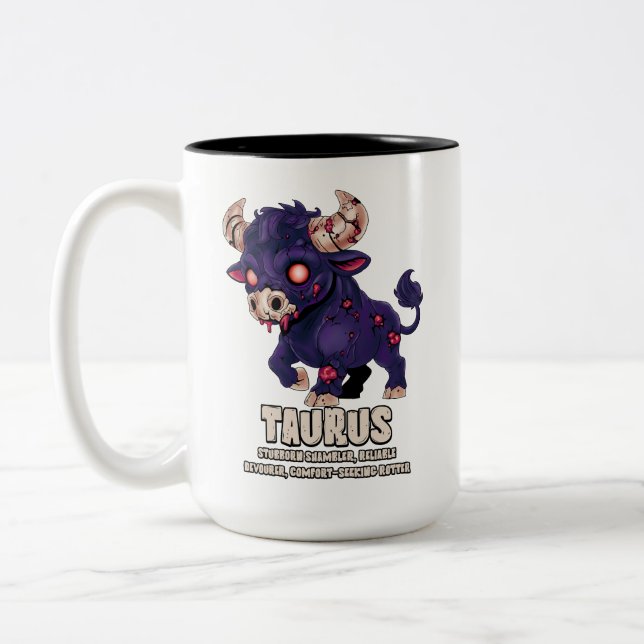 Caneca De Café Em Dois Tons Taurus Zombie (Esquerda)