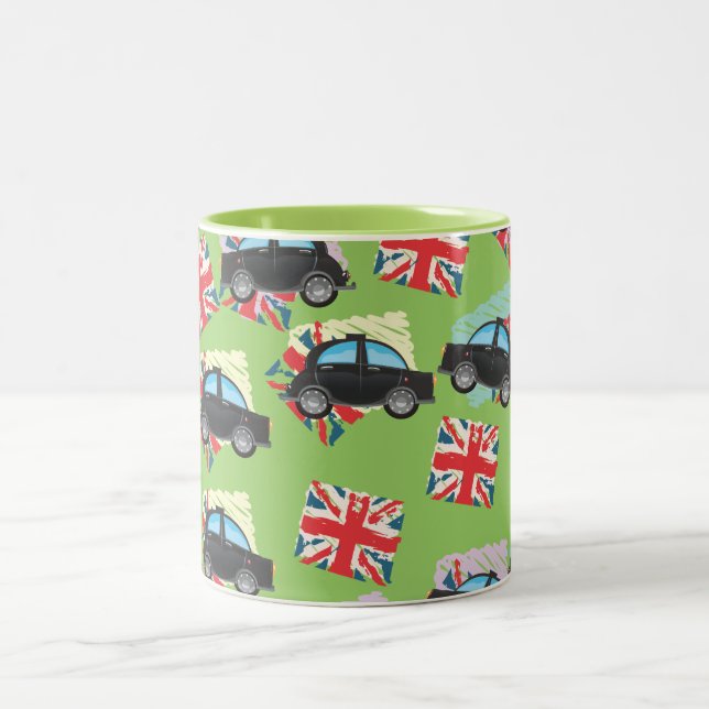 Caneca De Café Em Dois Tons táxi preto (Centro)
