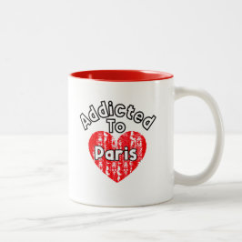 Caneca De Café Em Dois Tons Taza Addicted to Paris