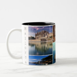 Caneca De Café Em Dois Tons Taza collage isla de Mallorca, Majorca
