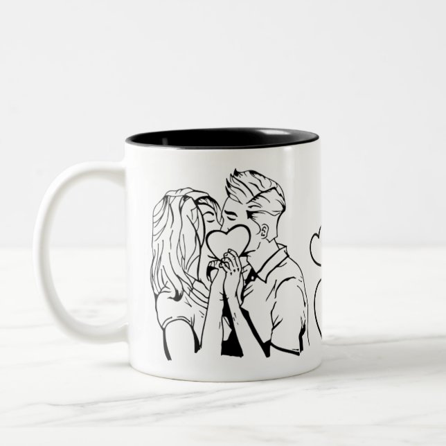 Caneca De Café Em Dois Tons Taza combo,15 oz,cafe (Esquerda)