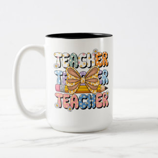Caneca De Café Em Dois Tons Taza de cafe Teacher 