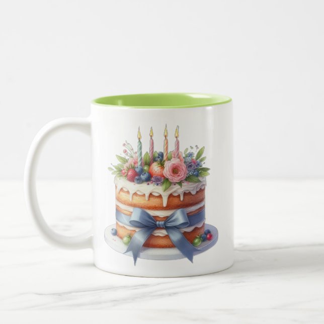 Caneca De Café Em Dois Tons Taza de cumpleaños  (Esquerda)