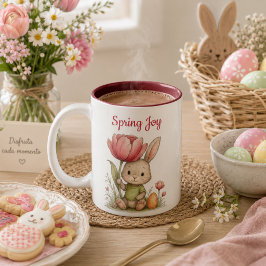 Caneca De Café Em Dois Tons Taza Happy Easter para café
