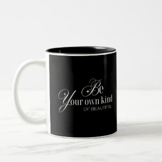 Caneca De Café Em Dois Tons Taza motivacional "Sé tu propio tipo de belleza"