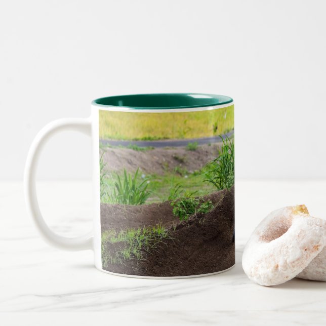 Caneca De Café Em Dois Tons taza MudMxx (Com Donut)