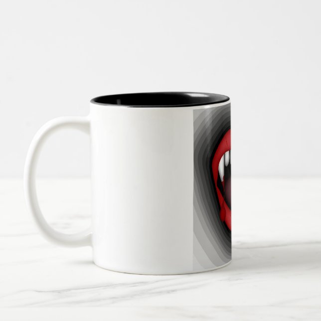Caneca De Café Em Dois Tons Taza Vampira (Esquerda)