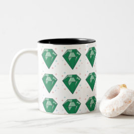 Caneca De Café Em Dois Tons Taza Varias esmeraldas