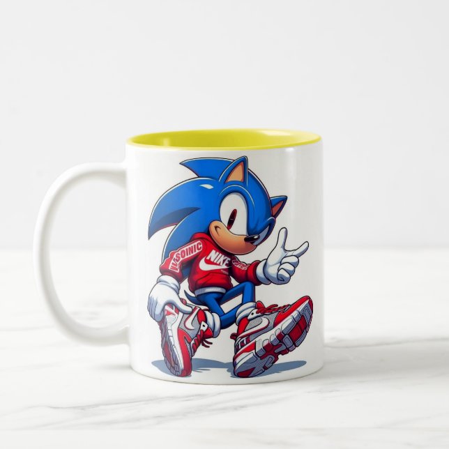 Caneca De Café Em Dois Tons Tazza Sonic  (Esquerda)