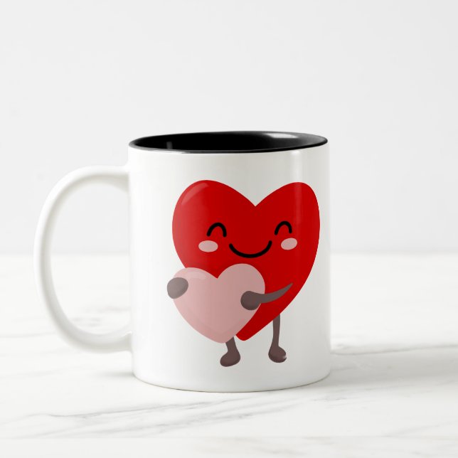Caneca De Café Em Dois Tons Te Amo Bebe (Esquerda)