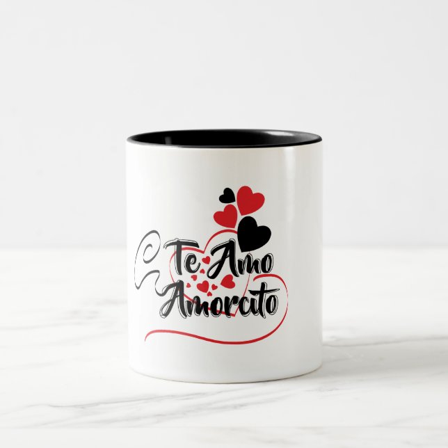 Caneca De Café Em Dois Tons Te amo de Taza (Centro)