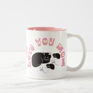Caneca De Café Em Dois Tons Te Amo, Mãe Mugs