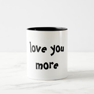 Caneca De Café Em Dois Tons te amo mais