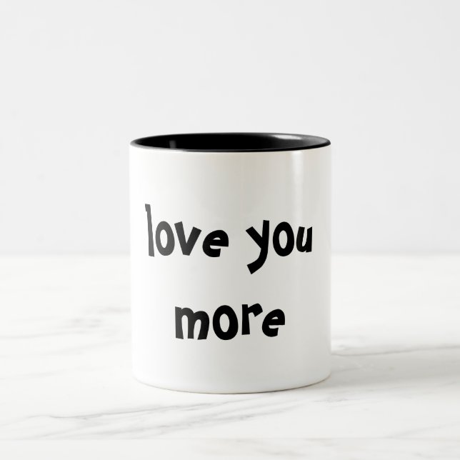 Caneca De Café Em Dois Tons te amo mais (Centro)