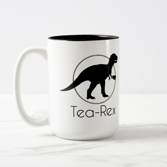 Caneca De Café Em Dois Tons Tea Rex (Esquerda)