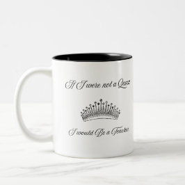Caneca De Café Em Dois Tons Teacher Appreciation Queen Quote Mug