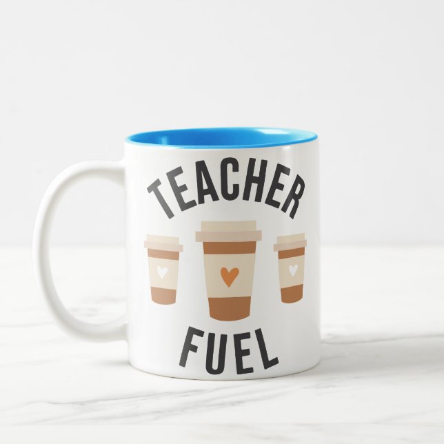 Caneca De Café Em Dois Tons Teacher Fuel Mug (Esquerda)