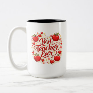 Caneca De Café Em Dois Tons Teacher Gift Mug / Best Teacher Ever Appreciation 
