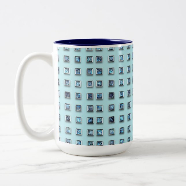 Caneca De Café Em Dois Tons Teal Blue e Gem Ouro Moderno (Esquerda)