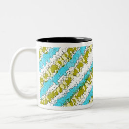 Caneca De Café Em Dois Tons Teal e Splatter Amarelo