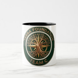 Caneca De Café Em Dois Tons Team C – Terra Foundation Earth Emblem | Global Un