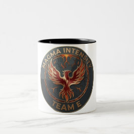 Caneca De Café Em Dois Tons Team E – MAGMA INTENSITY Emblem | Fiery Power Lead