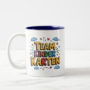 Caneca De Café Em Dois Tons Team Kindergarten