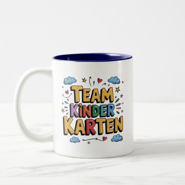 Caneca De Café Em Dois Tons Team Kindergarten (Esquerda)