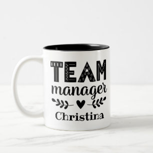 Caneca De Café Em Dois Tons Team Manager Personalizado