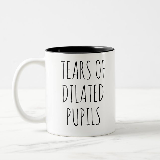 Caneca De Café Em Dois Tons Tears Of Dilated Pupils Funny Ophthalmology  (Esquerda)
