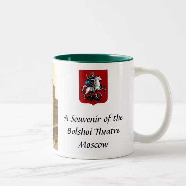 Caneca De Café Em Dois Tons Teatro Bolshoi Souvenir Mug (Direita)