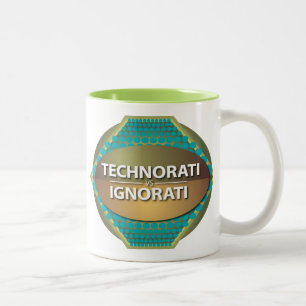 Caneca De Café Em Dois Tons Technorati vs Ignorati