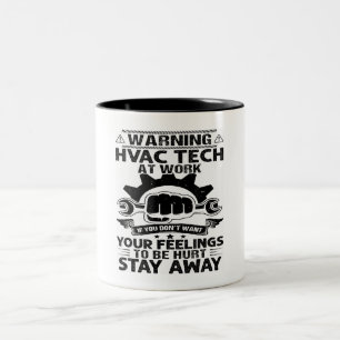 Caneca De Café Em Dois Tons Técnico de Hvac Masculino Profissional de Refriger