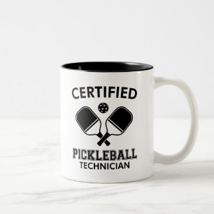 Caneca De Café Em Dois Tons Técnico de Pickleball Certificado