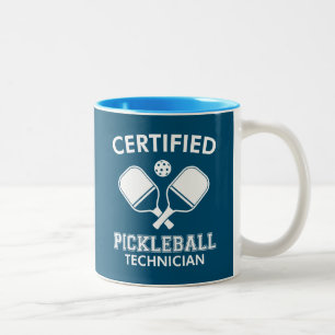 Caneca De Café Em Dois Tons Técnico de Pickleball Certificado