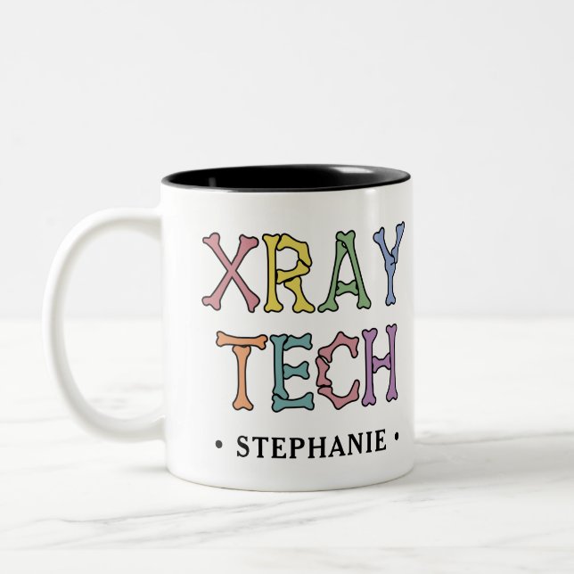 Caneca De Café Em Dois Tons Tecnologia de raios X da Xray Tech Personalizada (Esquerda)