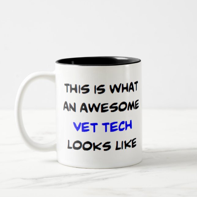 Caneca De Café Em Dois Tons tecnologia de vet, incrível (Esquerda)