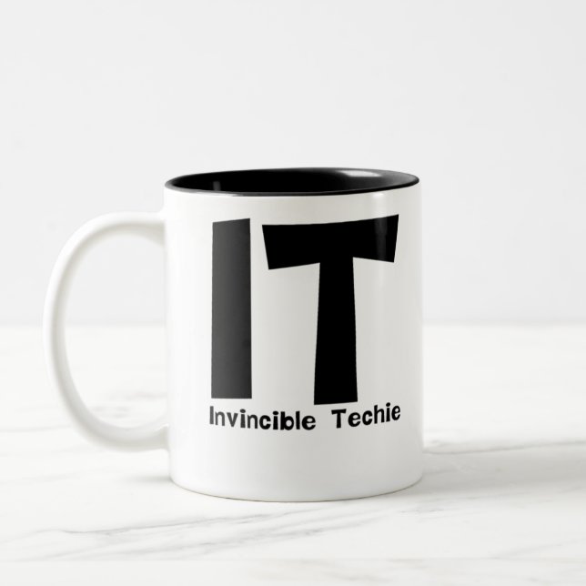 Caneca De Café Em Dois Tons Tecnologia Invencível de Informática Tecnológica. (Esquerda)