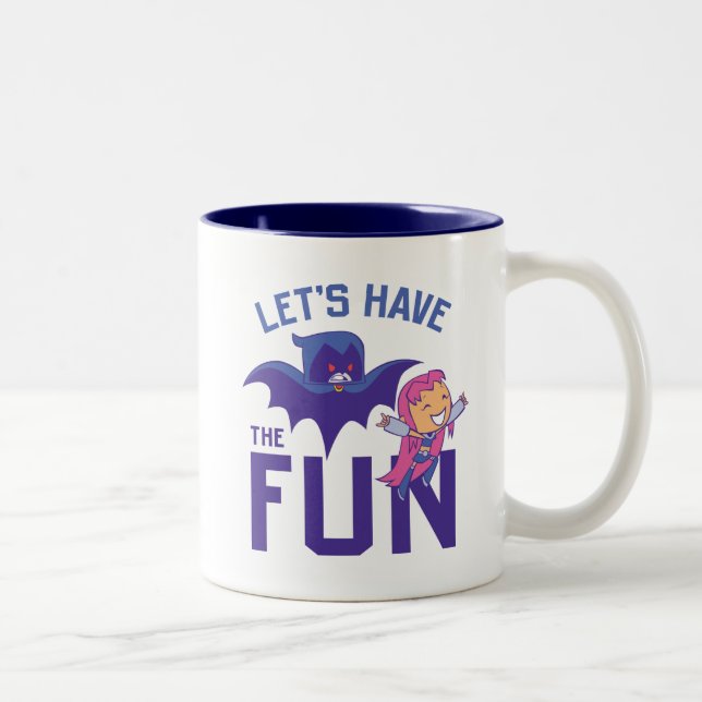 Caneca De Café Em Dois Tons Teen Titans Go! | Starfire & Raven "Have The Fun" (Direita)