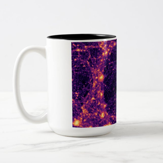 Caneca De Café Em Dois Tons Teia Cósmica (Esquerda)