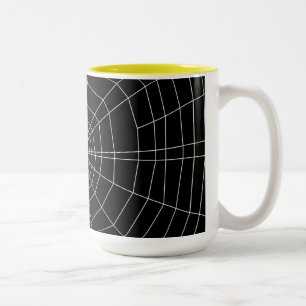 Caneca De Café Em Dois Tons teia em preto