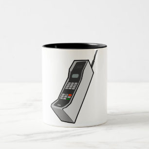 Caneca De Café Em Dois Tons telemóvel dos anos 80