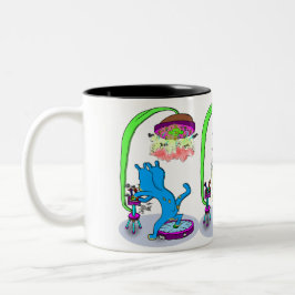 Caneca De Café Em Dois Tons Teleportação - Syfy Sscreup Dog