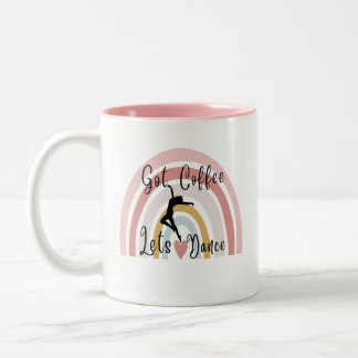 Caneca De Café Em Dois Tons Tem Dança De Vamos De Café