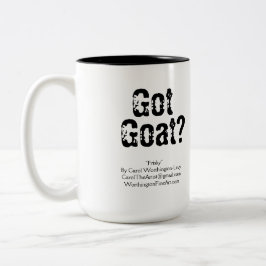 Caneca De Café Em Dois Tons Tem o Goat? Mug com crianças "Frisky"