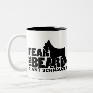 Caneca De Café Em Dois Tons Tema a barba - Schnauzer gigante
