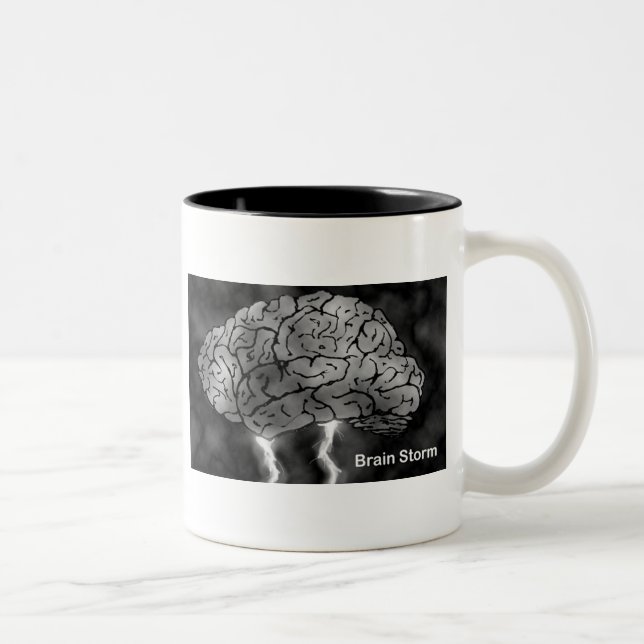 Caneca De Café Em Dois Tons Tempestade cerebral (Direita)