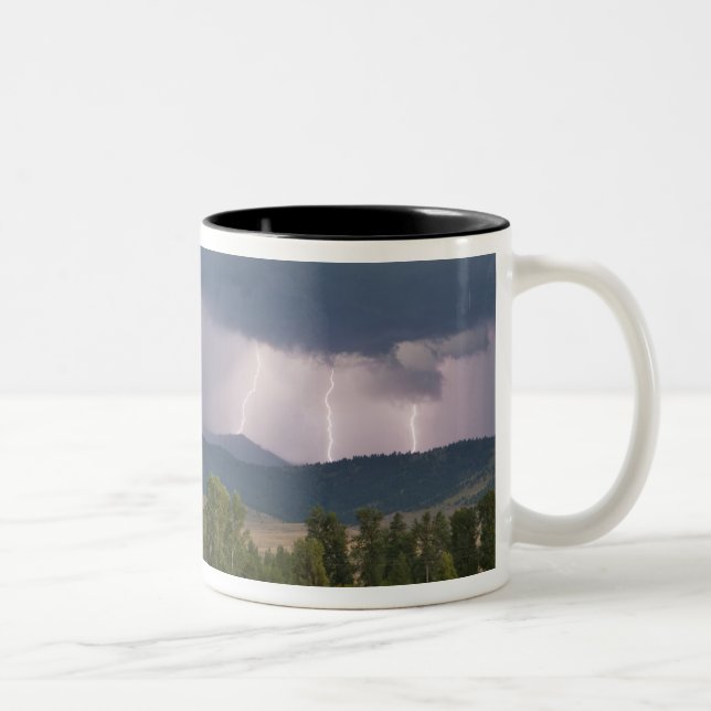 Caneca De Café Em Dois Tons Tempestade produziu relâmpagos no Jocko (Direita)