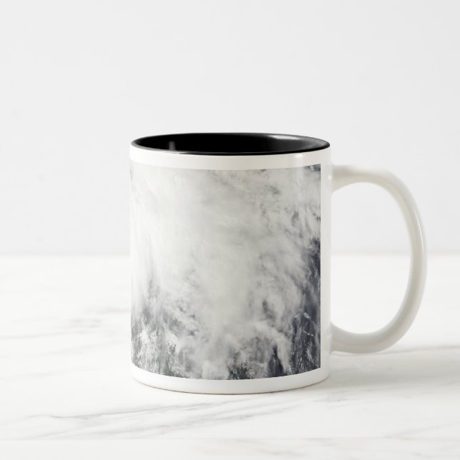Caneca De Café Em Dois Tons Tempestade tropical Arthur (Direita)