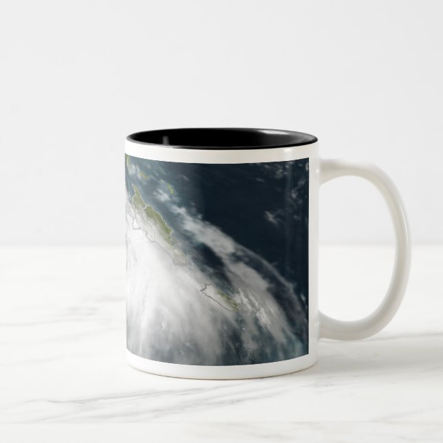Caneca De Café Em Dois Tons Tempestade tropical Dennis (Direita)